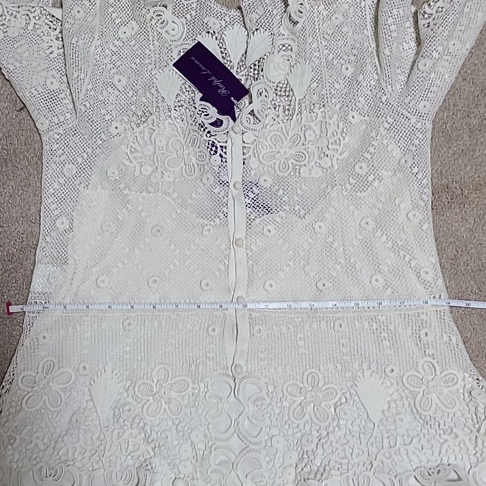 Ralph Lauren Purple Label Lace Top XL - Picture 12 of 16